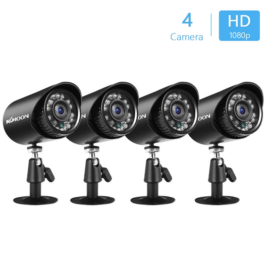 4pcs Security Analog Surveillance Cameras Weatherproof