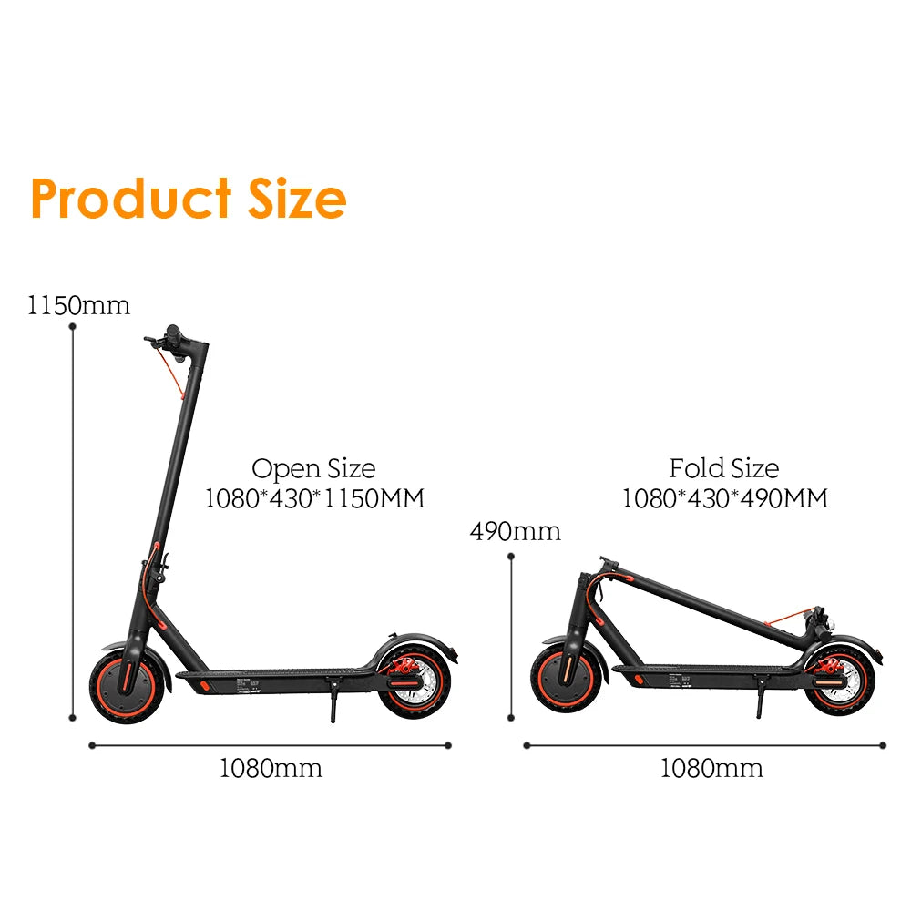 350W Foldable Long Range Solid Tyre Lightweight Smart App 10.4Ah 15.6MPH Electric Scooter