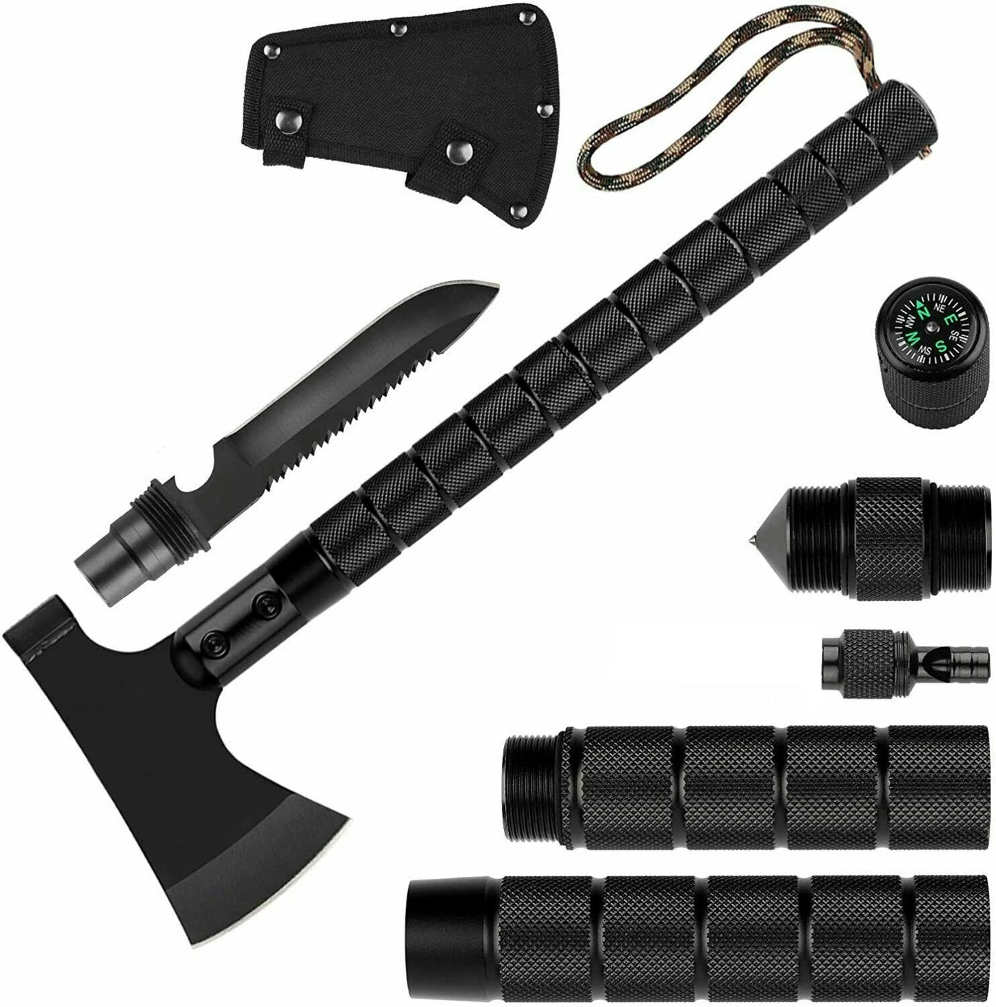 Multifunctional Shovel Ax Set Survival Kit Folding Tactical Hatchet Spade Tomahawk