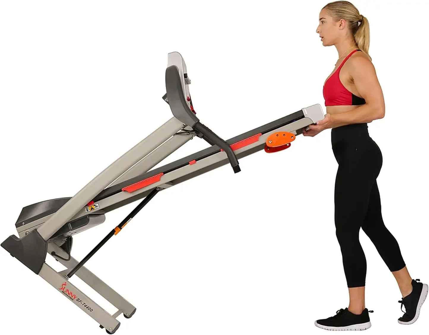 Health & Fitness Premium Folding Incline Treadmill with Pulse Sensors & One-Touch Speed Buttons,